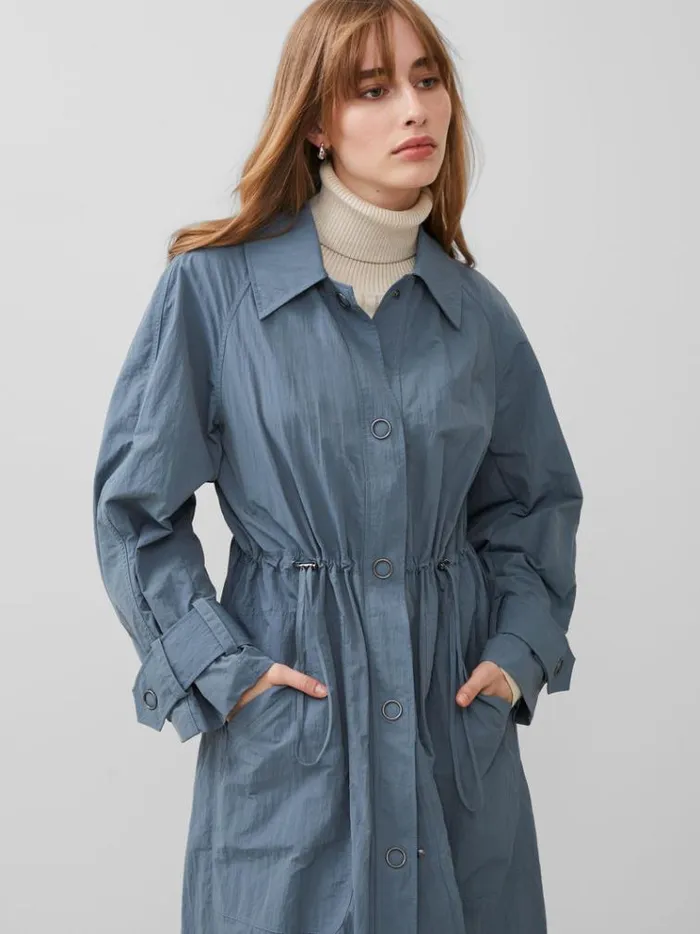 French Connection Coats and Jackets Ilena Trench Coat Stormy Weather 8211 Woman