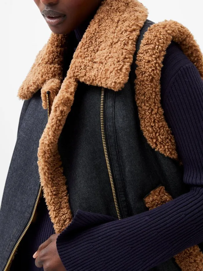 French Connection Coats and Jackets Mery Denim Gilet Indigo 8211 Woman