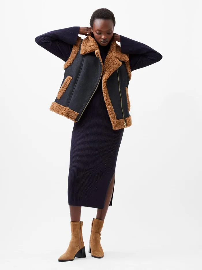 French Connection Coats and Jackets Mery Denim Gilet Indigo 8211 Woman