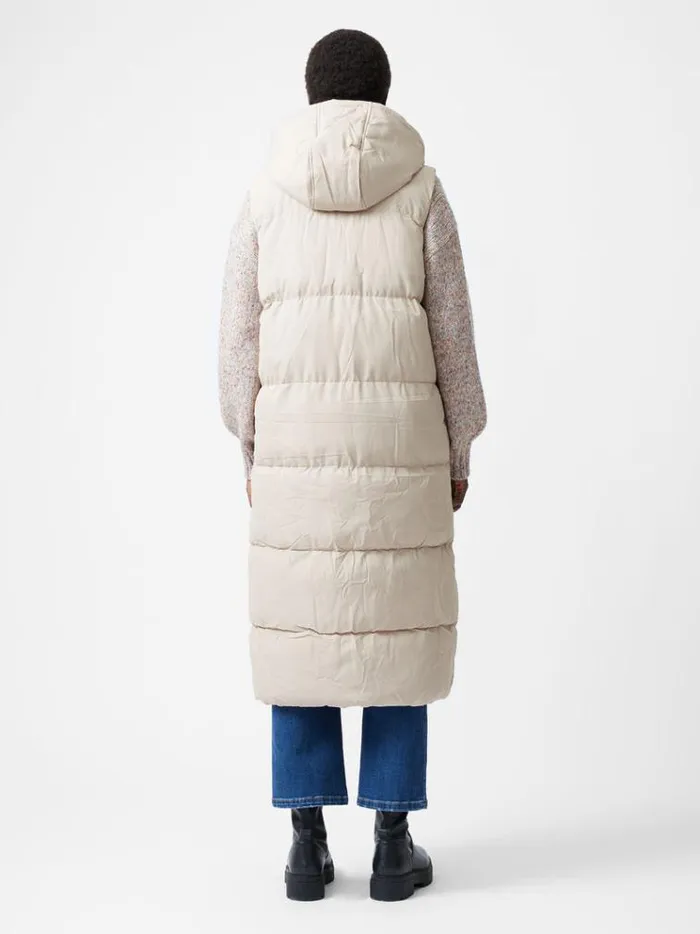 French Connection Coats and Jackets Row Long Gilet Putty 8211 Woman