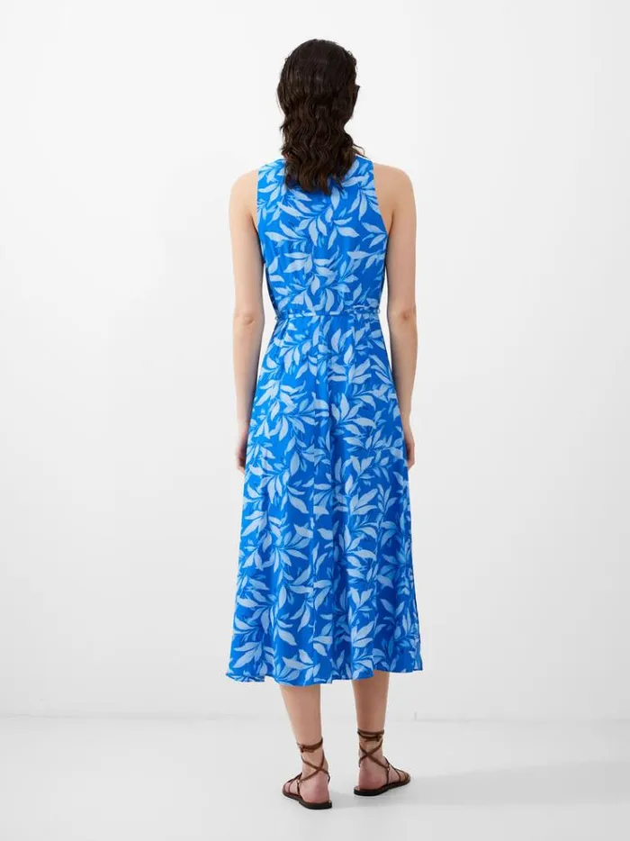 French Connection Dresses Avalina Delphine Midi Dress Blue Sea Star 8211 Woman