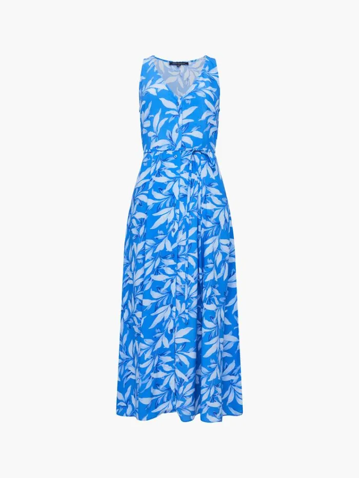 French Connection Dresses Avalina Delphine Midi Dress Blue Sea Star 8211 Woman