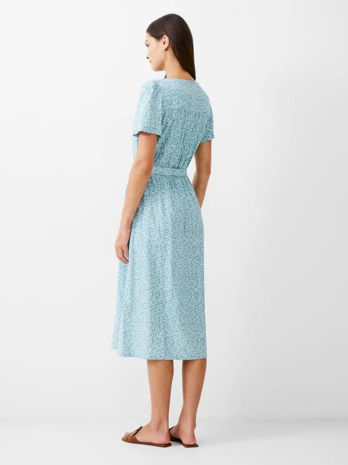 French Connection Dresses Breya Button Midi Dress Still Water 8211 Woman