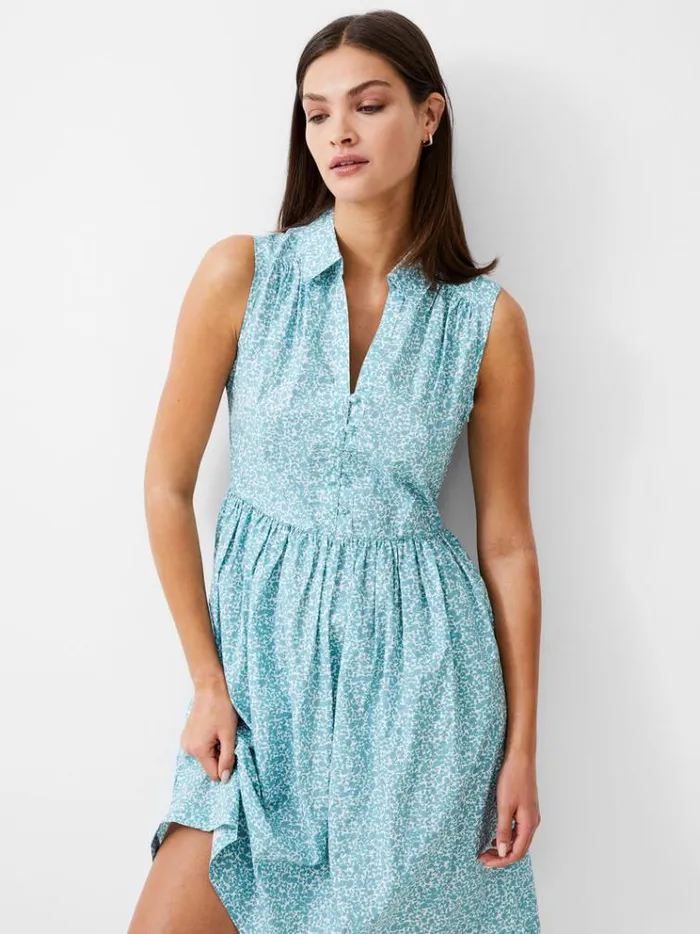 French Connection Dresses Breya Sleeveless Smock Dress Still Water 8211 Woman