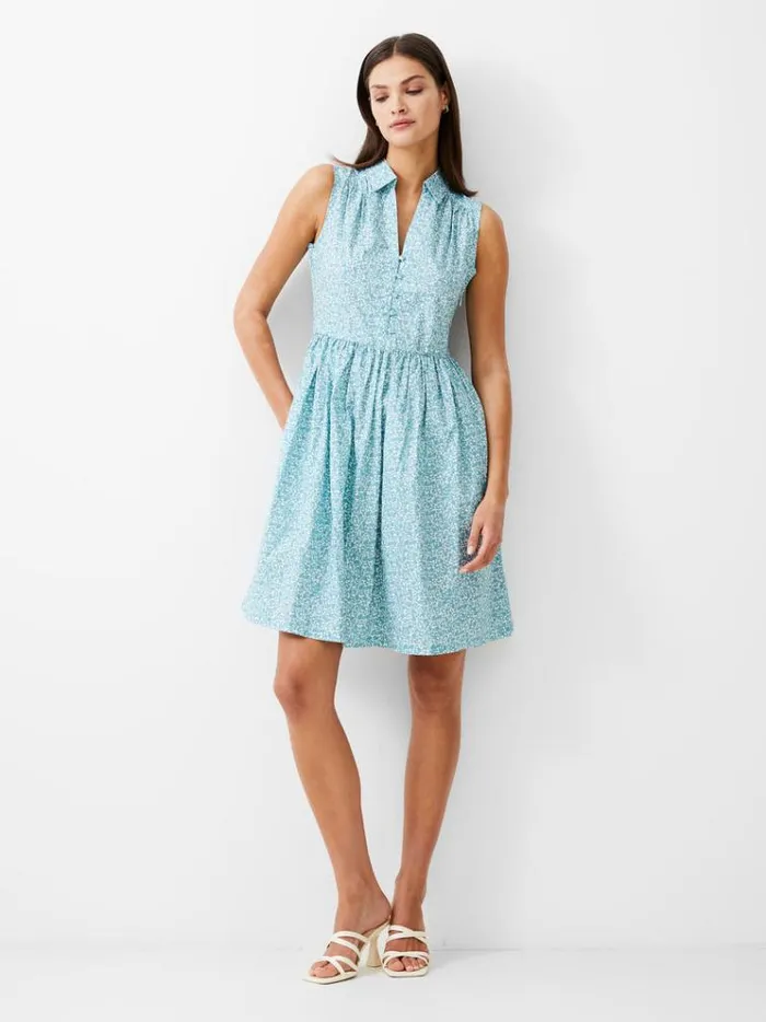 French Connection Dresses Breya Sleeveless Smock Dress Still Water 8211 Woman