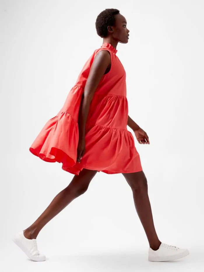 French Connection Dresses Era Poplin Sleeveless High Neck Mini Dress Cayenne Red 8211 Woman French Connection Dresses Era Poplin Sleeveless High Neck Mini Dress Cayenne Red 8211 Woman