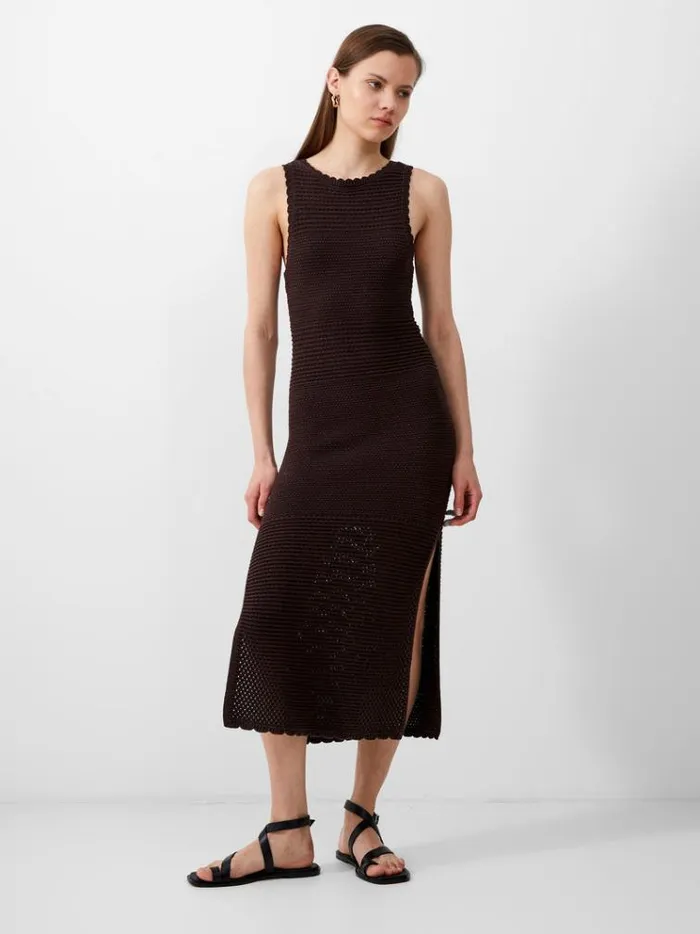 French Connection Dresses Momo Nellis Crochet Dress Chocolate Torte 8211 Woman