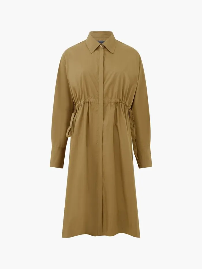 French Connection Dresses Rhodes Poplin Shirt Dress Nutria 8211 Woman