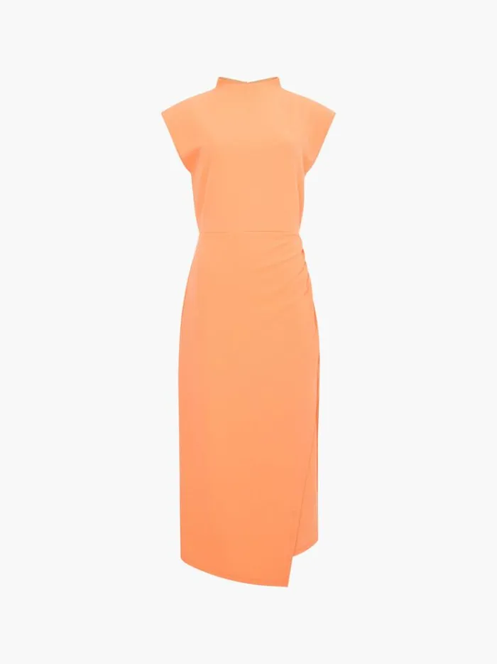 French Connection Dresses Textured Jersey Dress Coral Rose 8211 Woman