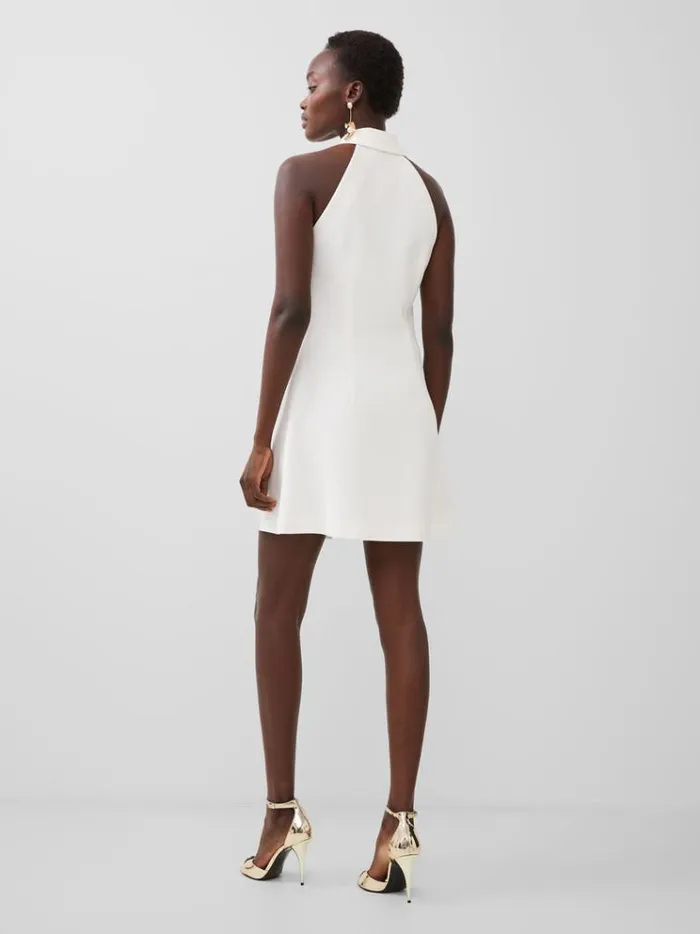 French Connection Dresses Whisper Halter Blazer Mini Dress Summer White 8211 Woman