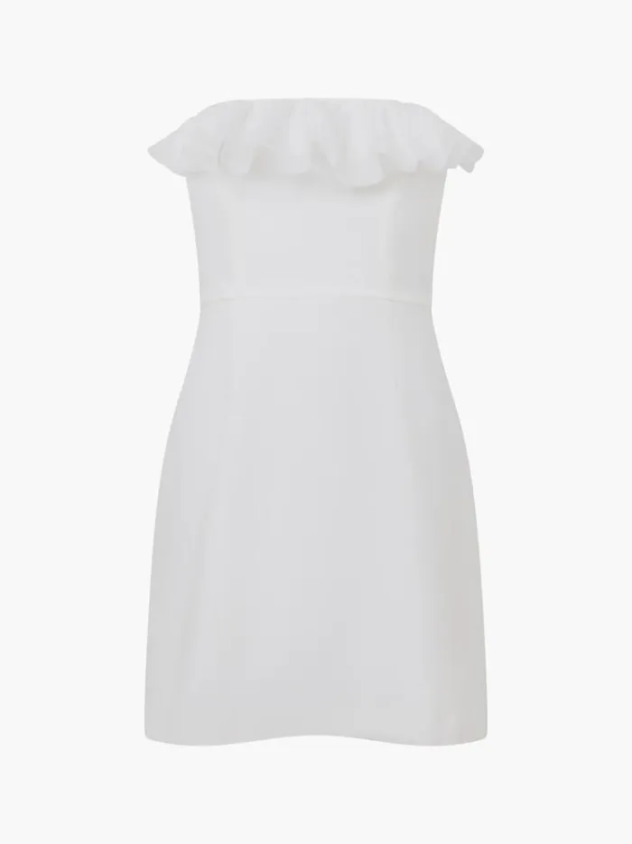 French Connection Dresses Whisper Organza Strapless Mini Dress Summer White 8211 Woman