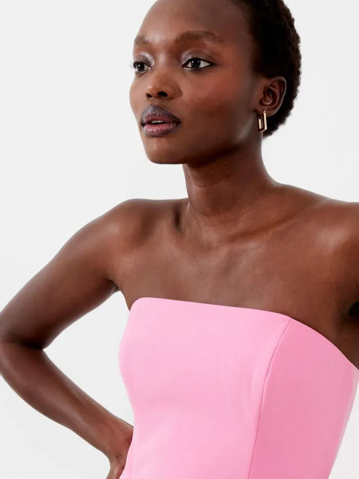 French Connection Dresses Whisper Strapless Mini Dress Aurora Pink 8211 Woman