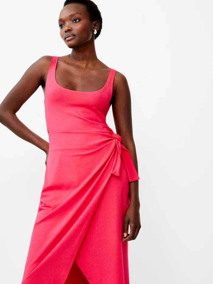 French Connection Dresses Zena Jersey Wrap Midi Dress Azalea 8211 Woman