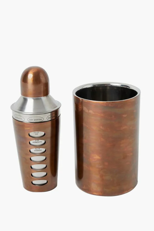 French Connection Home Accessories Deluxe Cocktail Shaker Bronze 8211 Home
