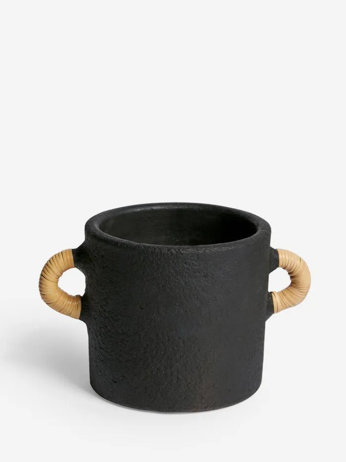 French Connection Home Accessories Terracotta Plant Pot Black 8211 Home