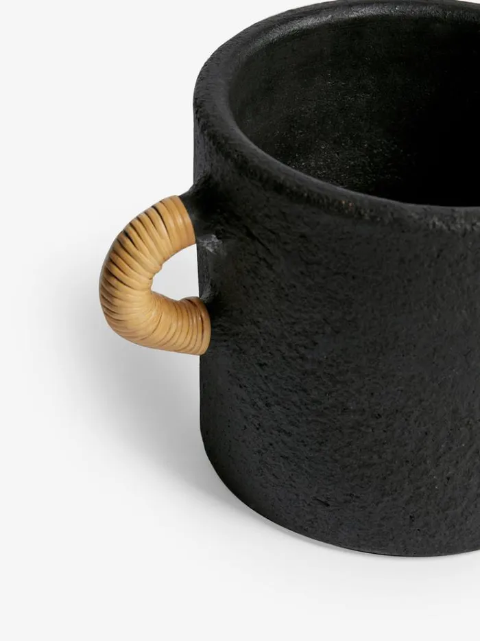 French Connection Home Accessories Terracotta Plant Pot Black 8211 Home