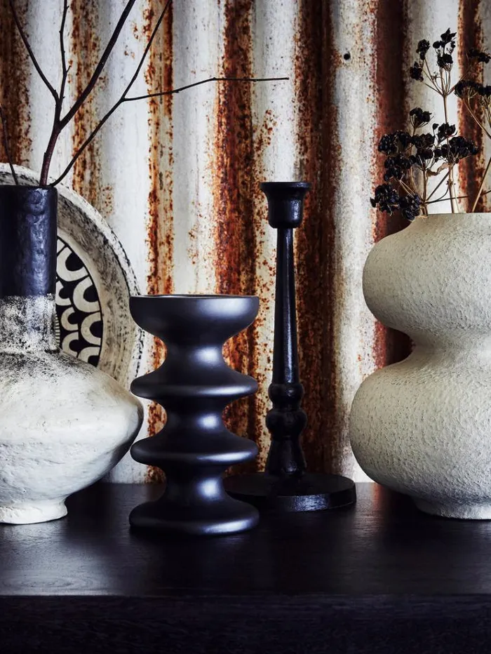 French Connection Home Accessories Zulf Candle Holder Black 8211 Home