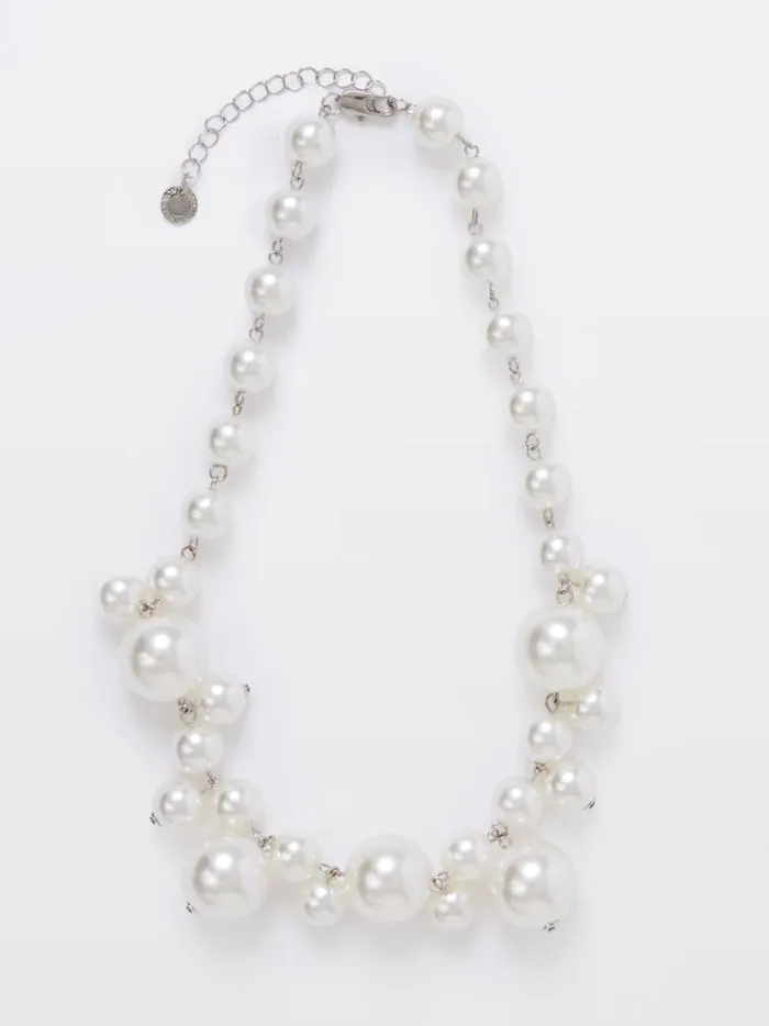 French Connection Jewellery Multi Faux Pearls Cluster Necklace White 8211 Woman French Connection Jewellery Multi Faux Pearls Cluster Necklace White 8211 Woman