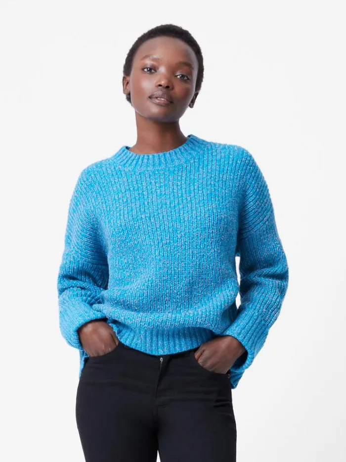 French Connection Jumpers and Cardigans Fisherman Crew Neck Jumper Blue Jewel 8211 Woman French Connection Jumpers and Cardigans Fisherman Crew Neck Jumper Blue Jewel 8211 Woman