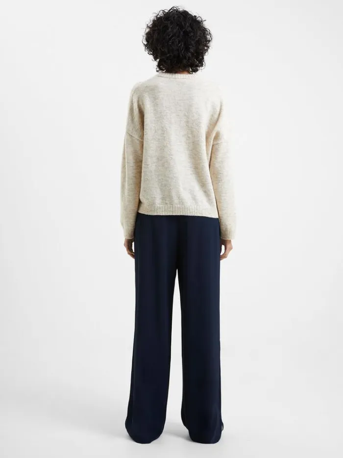 French Connection Jumpers and Cardigans Kezia Gathered Jumper Oatmeal Mel 8211 Woman