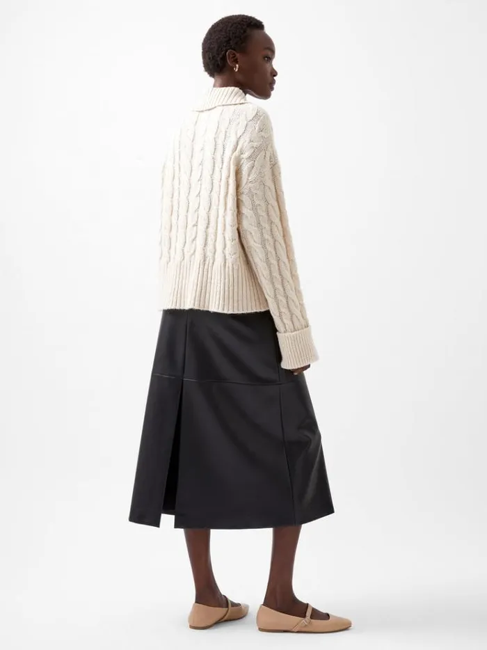 French Connection Jumpers and Cardigans Kyla Sparkle Long Sleeve Jumper Porcelain Cream 8211 Woman