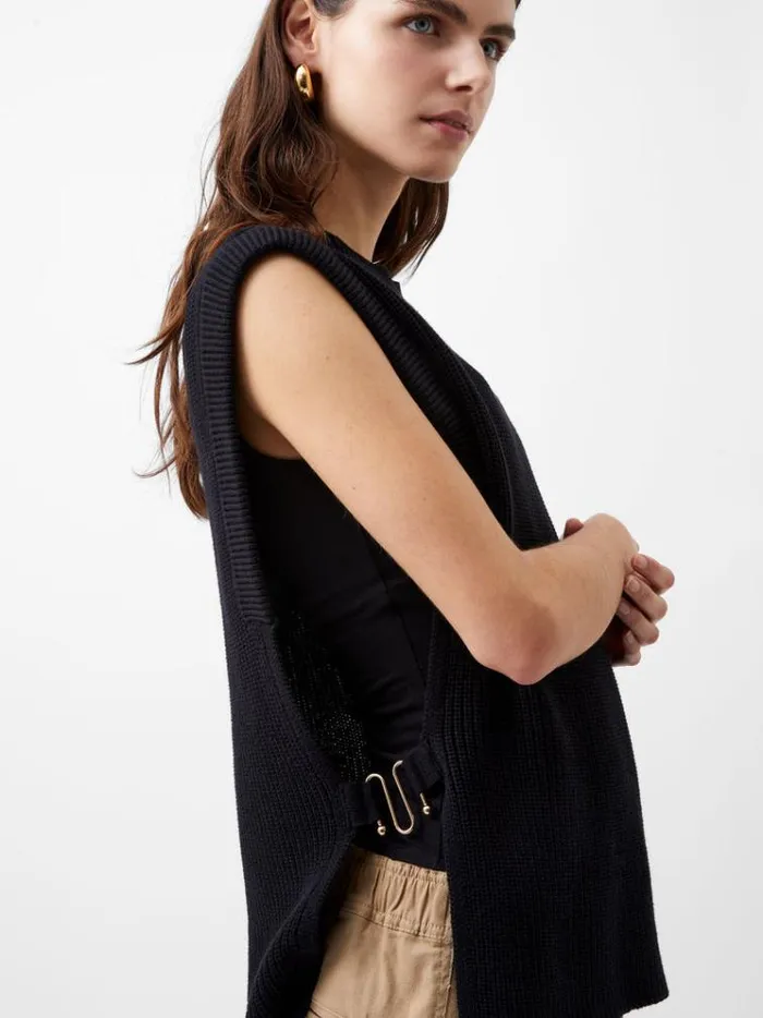 French Connection Jumpers and Cardigans Lottie Hardware Tabard Blackout 8211 Woman French Connection Jumpers and Cardigans Lottie Hardware Tabard Blackout 8211 Woman