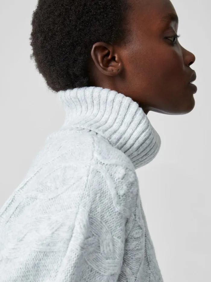 French Connection Jumpers and Cardigans Makira Long Sleeve Roll Neck Jumper Light Grey Mel 8211 Woman French Connection Jumpers and Cardigans Makira Long Sleeve Roll Neck Jumper Light Grey Mel 8211 Woman