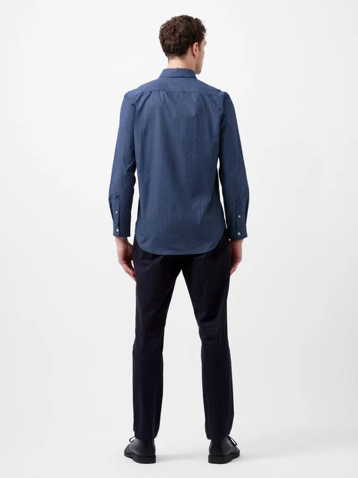 French Connection Shirts Classic Collar Printed Shirt Blue Print 8211 Man