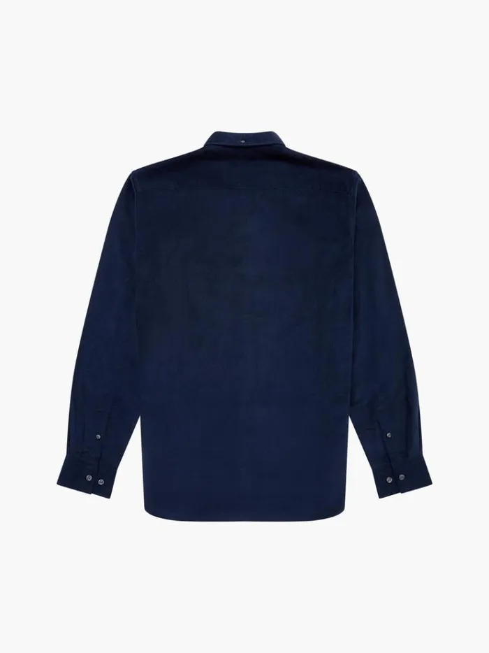 French Connection Shirts Cord Long Sleeve Shirt Marine 8211 Man