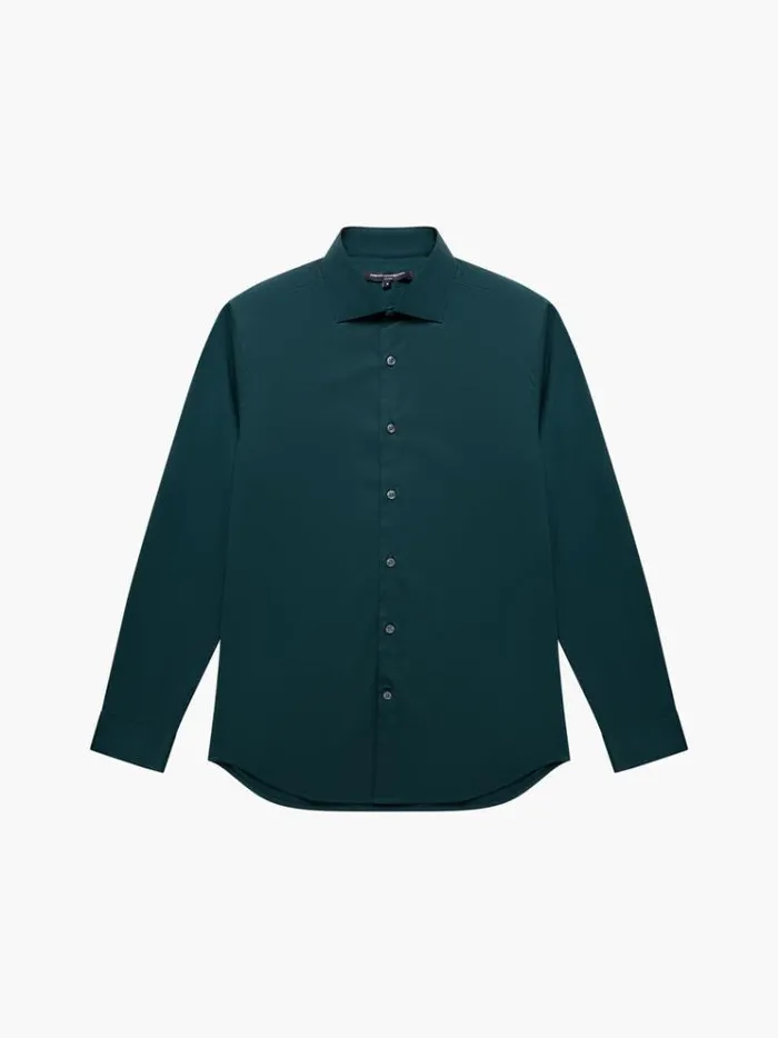 French Connection Shirts Slim Cutaway Collar Long Sleeve Shirt Dark Green 8211 Man French Connection Shirts Slim Cutaway Collar Long Sleeve Shirt Dark Green 8211 Man