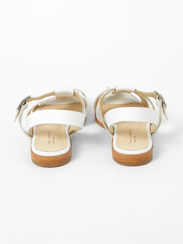 French Connection Shoes SW X Luisa Fisherman Caged Sandals White 8211 Woman