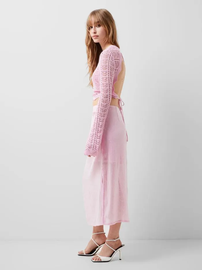 French Connection Skirts and Shorts Anisha Sequin Skirt Strawberry Shake 8211 Woman