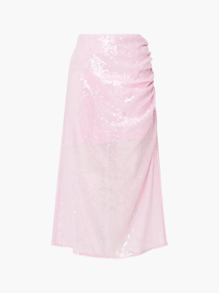French Connection Skirts and Shorts Anisha Sequin Skirt Strawberry Shake 8211 Woman