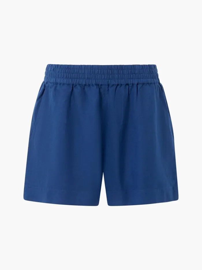 French Connection Skirts and Shorts Birdie Linen Shorts Midnight Blue 8211 Woman