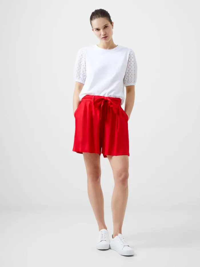 French Connection Skirts and Shorts Drapey Tie Shorts Poppy 8211 Woman