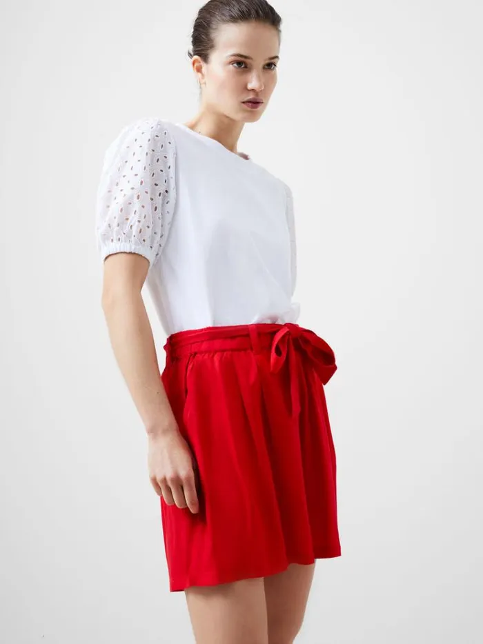 French Connection Skirts and Shorts Drapey Tie Shorts Poppy 8211 Woman