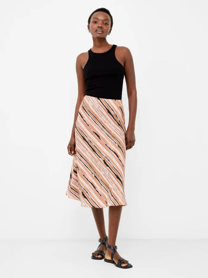 French Connection Skirts and Shorts Gaia Flavia Textured Skirt Mocha Mousse 8211 Woman