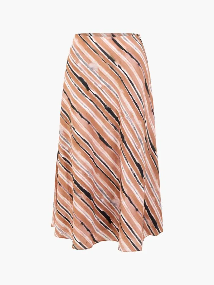 French Connection Skirts and Shorts Gaia Flavia Textured Skirt Mocha Mousse 8211 Woman