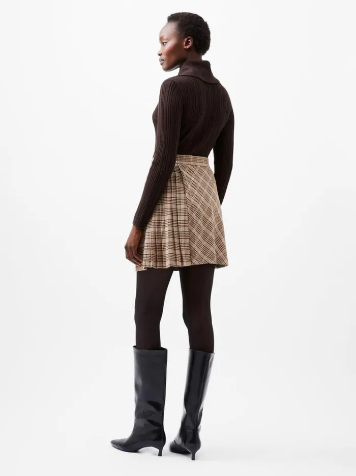 French Connection Skirts and Shorts Gina Check Pleated Mini Skirt Pink Check 8211 Woman