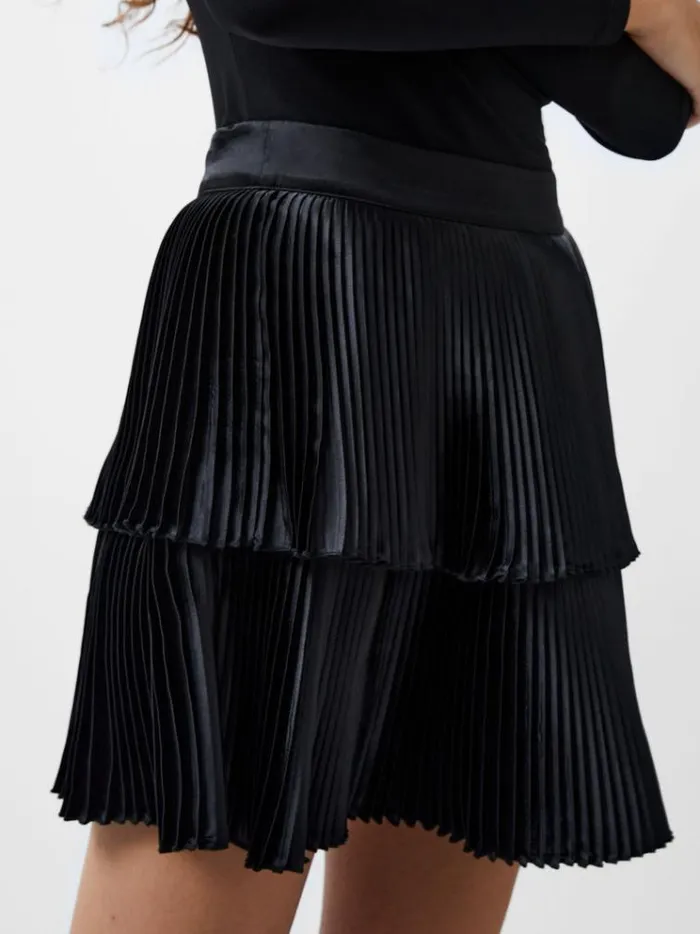 French Connection Skirts and Shorts Ilsa Pleated Mini Skirt Blackout 8211 Woman