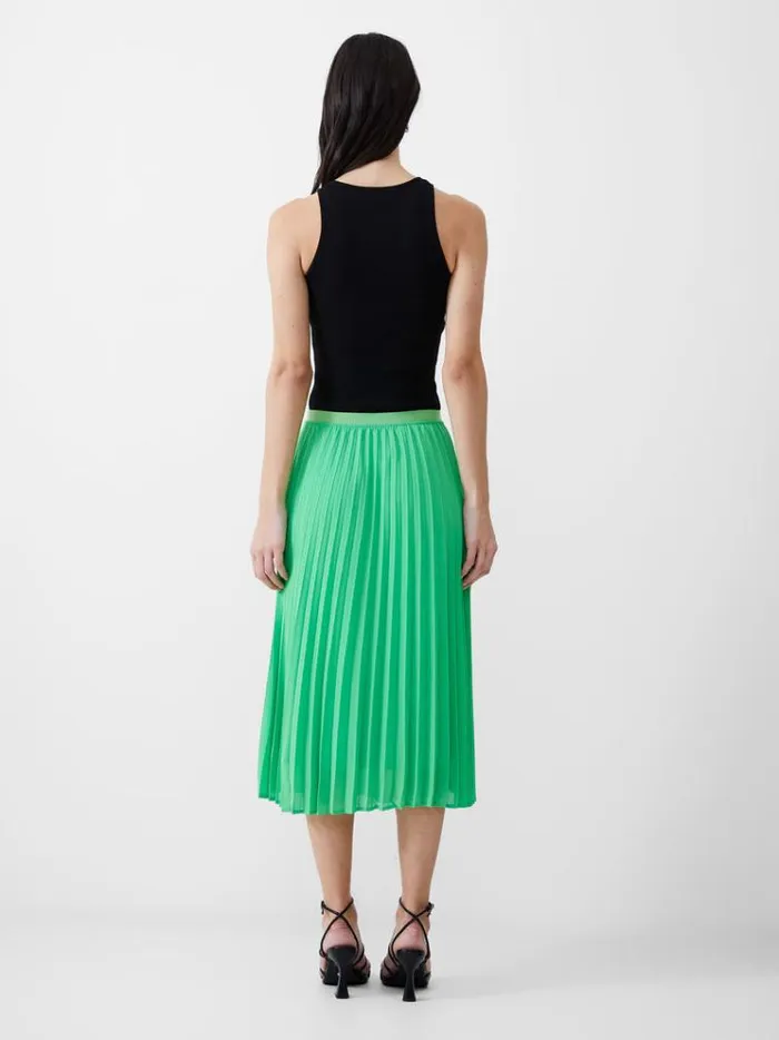 French Connection Skirts and Shorts Pleat Georgette Midi Skirt Poise Green 8211 Woman