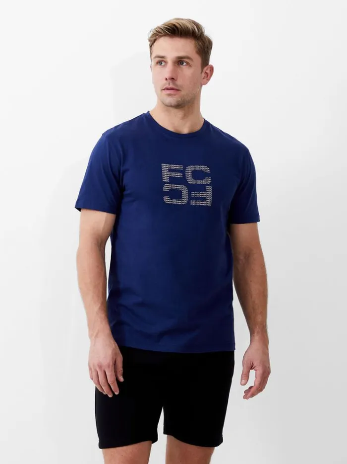 French Connection TShirts and Polo Shirts Mirror Repeat Logo Organic Graphic TShirt Navy 8211 Man French Connection TShirts and Polo Shirts Mirror Repeat Logo Organic Graphic TShirt Navy 8211 Man