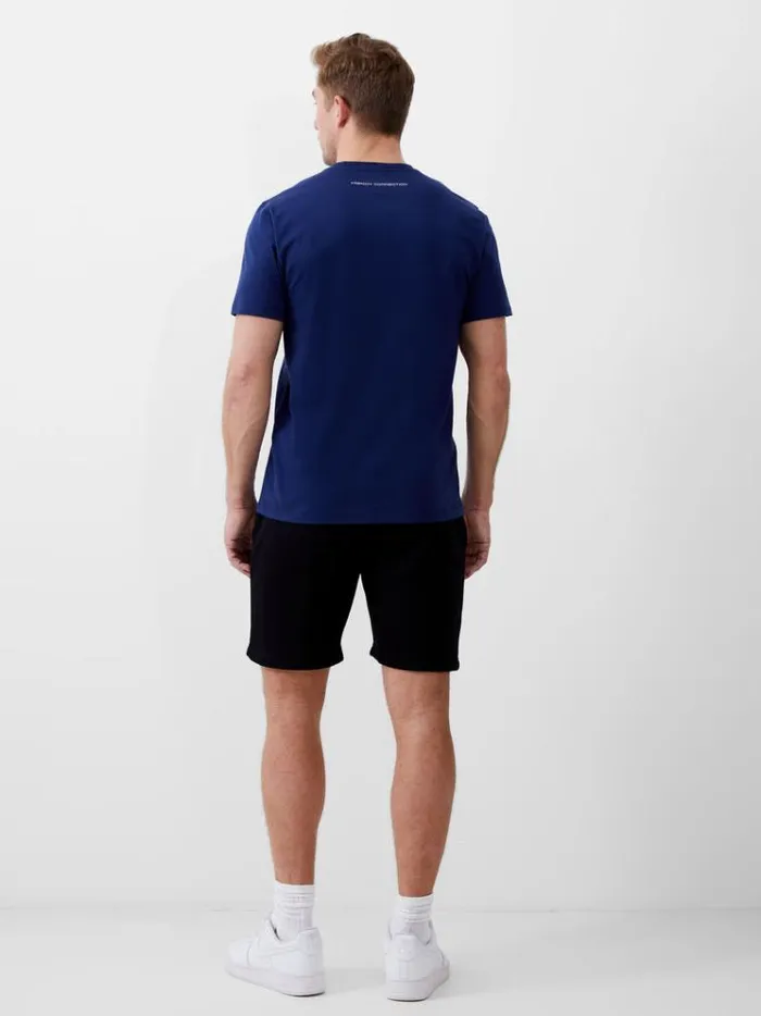 French Connection TShirts and Polo Shirts Mirror Repeat Logo Organic Graphic TShirt Navy 8211 Man