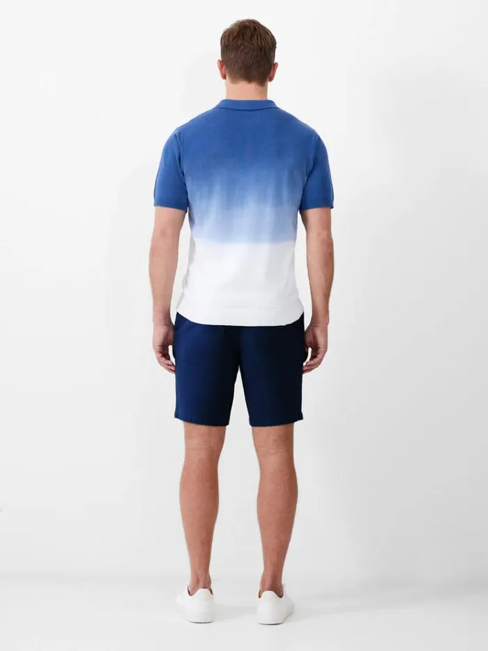 French Connection TShirts and Polo Shirts Ombre Half Zip Polo Shirt Navy Ombre 8211 Man