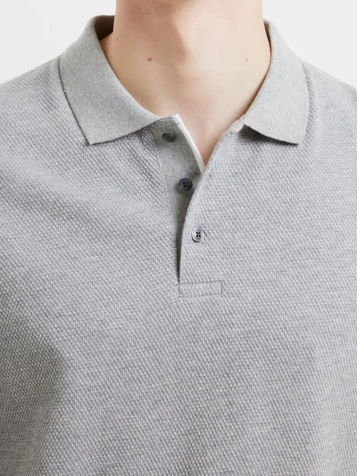 French Connection TShirts and Polo Shirts Popcorn Polo Shirt Light Grey Mel 8211 Man