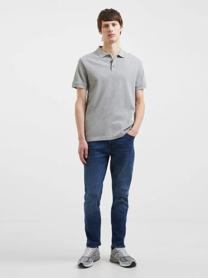 French Connection TShirts and Polo Shirts Popcorn Polo Shirt Light Grey Mel 8211 Man