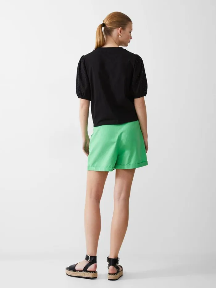 French Connection Tops Broderie Sleeve Top Black 8211 Woman