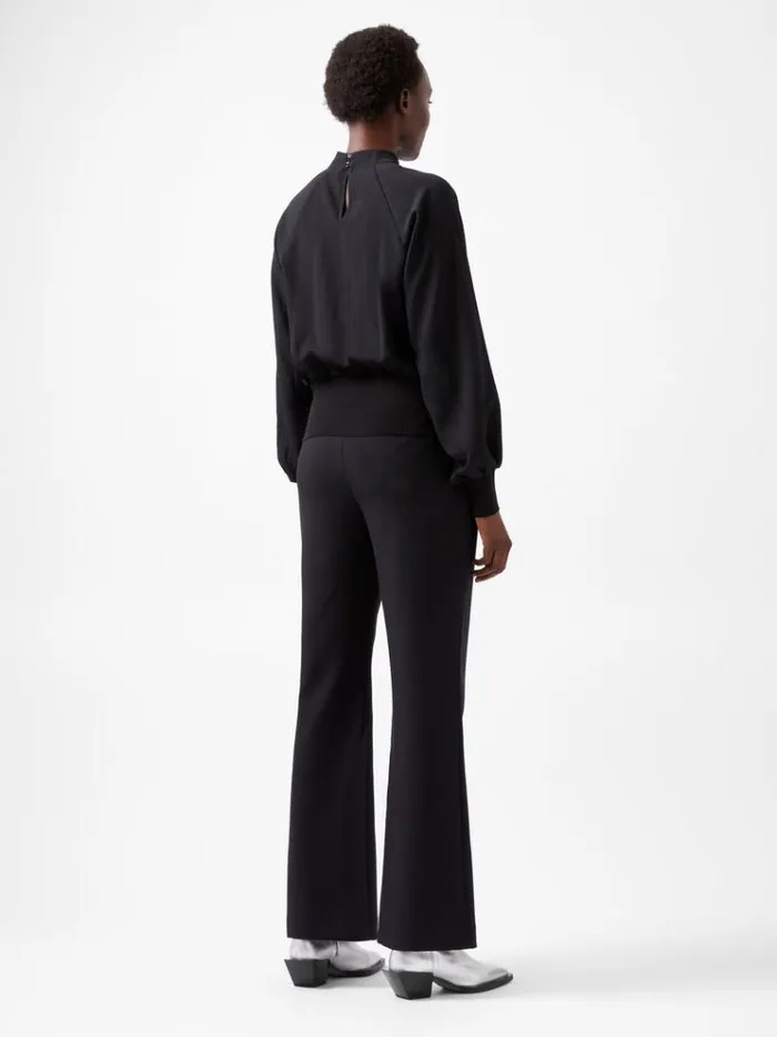 French Connection Tops Krista Knit Long Sleeve Stand Neck Top Blackout 8211 Woman