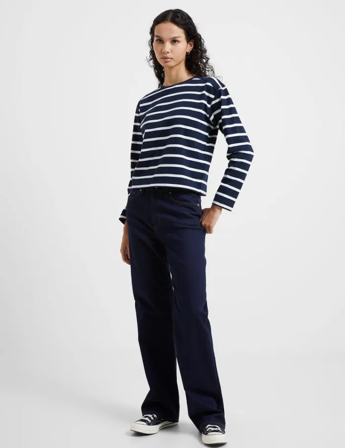 French Connection Tops Rallie Stripe Slash Neck Top Stripe Marinewhite 8211 Woman French Connection Tops Rallie Stripe Slash Neck Top Stripe Marinewhite 8211 Woman