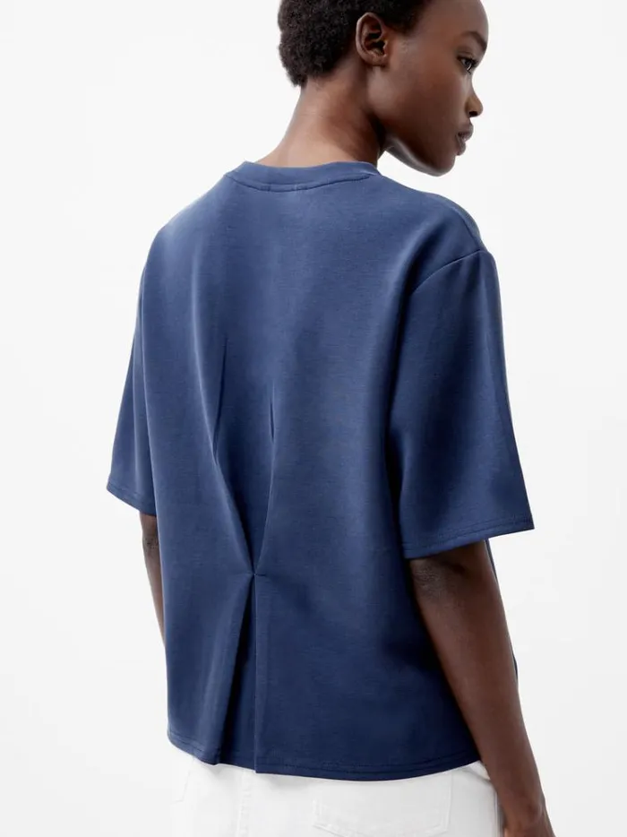 French Connection Tops Wren Short Sleeve Pinched TShirt Midnight Blue 8211 Woman French Connection Tops Wren Short Sleeve Pinched TShirt Midnight Blue 8211 Woman